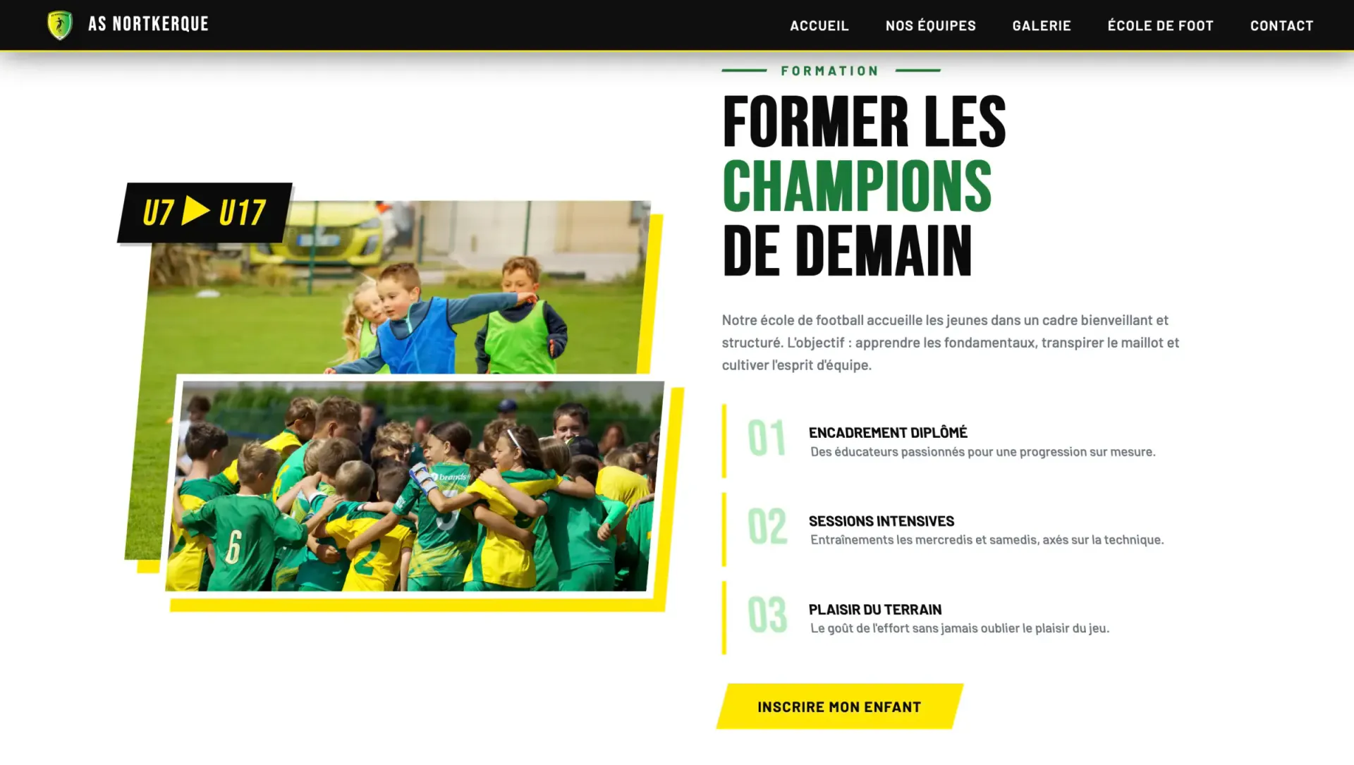 AS Nortkerque 95 website — teams